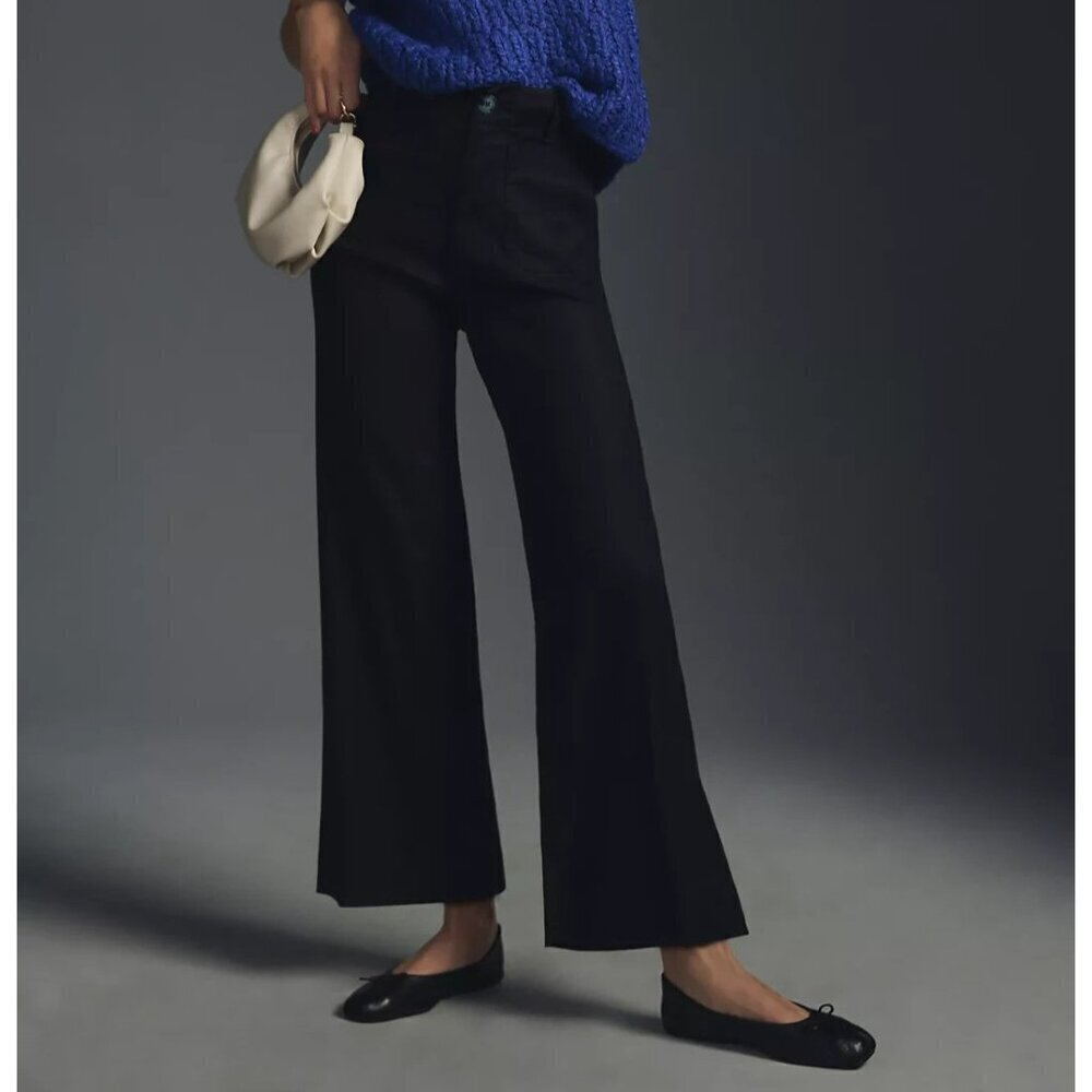 The Colette Linen Blend Crop Wide-Leg Pants by Maeve 24W PLUS SIZE